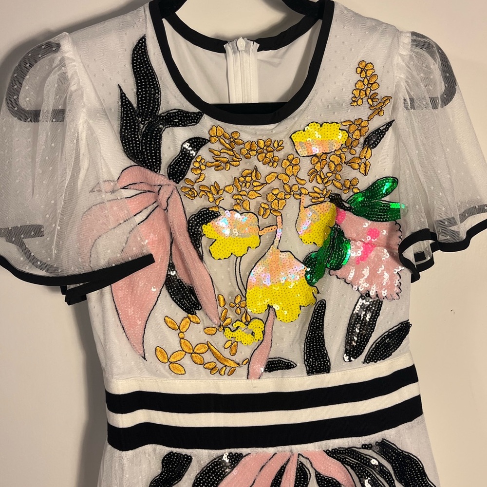 Floral Embroidered dress size medium